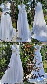 Saténové svatební šaty