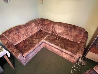 Rozkládací rohová sedačka s křeslem