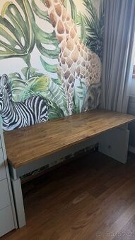 Designový polohovací stůl (dubový masiv)