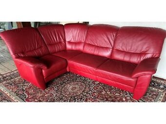 Luxusní rohová kožená sedací souprava, 2987