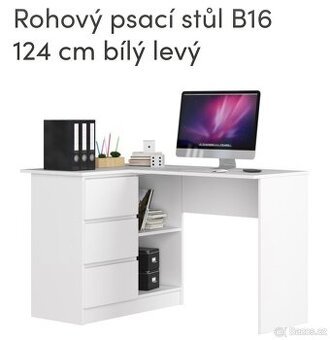 Rohový psací stůl