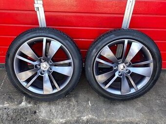 ALU kola 2x Škoda 18" 8J ET44 + zimní pneu 235/45/R18