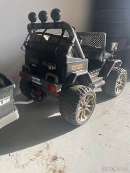 Elektrický jeep Gaucho 24V s vozíkem.