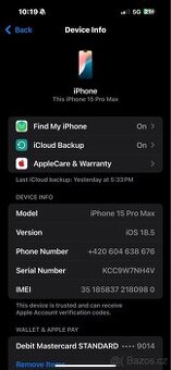 Iphone 15 pro max 256GB