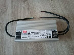 Značkový zdroj 24V 20A 480W - Meanwell - HLG-480-24A