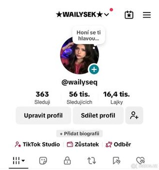 TikTok účet