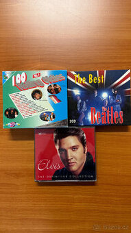 Hudební CD (Noc v opeře, Beatles, Presley, Legendy muzikálů