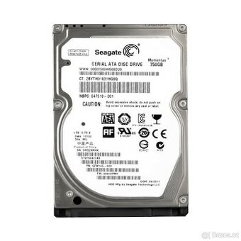 Plně funkční HDD pevný Disk 750 GB 2,5" SATA