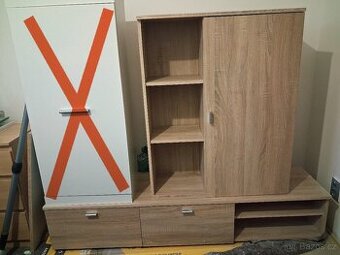 Obývací stěna - nízká komoda a skříňka