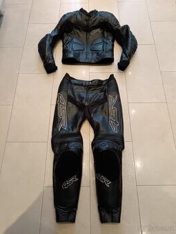 4SR RR Edition Black-Pánska kožená moto kombinéza, dvoudílná