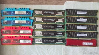 Ramky 8GB DDR3 2400 a 1600 XMP i bez XMP s chladičem