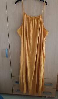 Horčicově žluté šaty H&M, vel. XXL