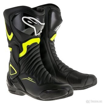 Boty na motorku Alpinestars S-MX 6 černo-fluo žluté