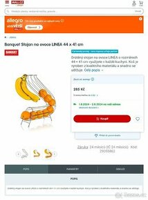 Banquet stojan na ovoce Linea