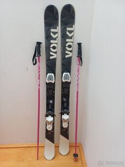 Völkl Wall 128cm, sjezdové lyže, hůlky zdarma
