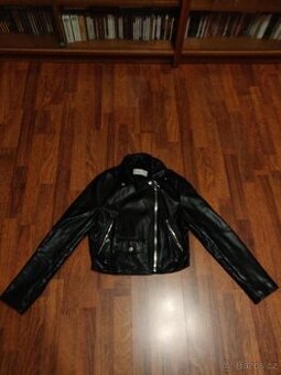 Dámská koženková bunda Bershka – biker style, vel. M