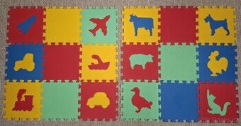 Pěnové puzzle zvířátka + doprava