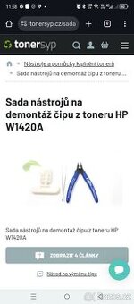 Kleštičky na vyndání chipů z toneru W1420A