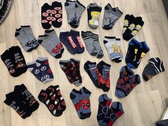 21 párů kotníčkové, simson, poo, D. Avengers