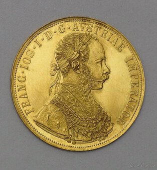 Zlatý R-U 4 Dukát 1873, velmi vzácný, TOP stav.