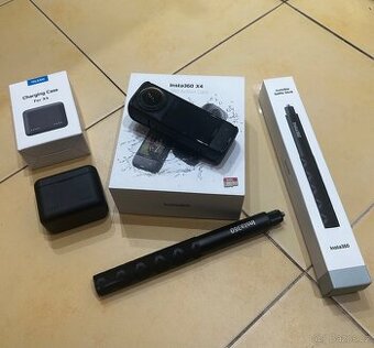Insta360 X4 – kompletní výbava, 256GB SD karta, nabíjecídock