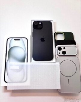 iPhone 15 128gb černý, 88% bat, hezký stav