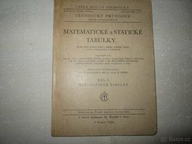 Matematické a statistické tabulky díl I.