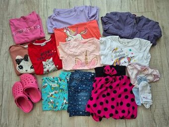 Balík oblečení dívčí jaro/léto vel. 140 - 14 ks