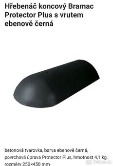 Hřebenáč koncový Bramac Protector Plus ebenově černá