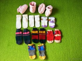 Ponožky, capáčky a punčocháčky pro holčičku vel. 1-2 roky - 1