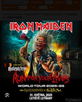 Iron Maiden Praha vstupenky