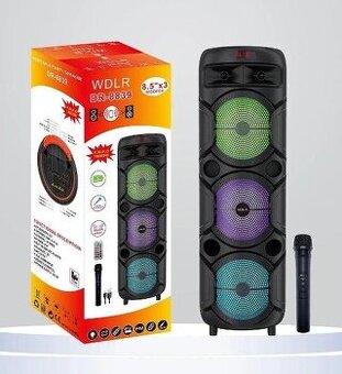 Velký bluetooth karaoke, reproduktor. Bezdrátový mikrofon
