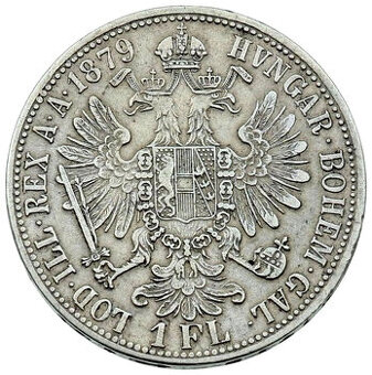 Stříbrná mince r. 1879 František Josef I.
