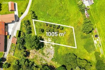 Prodej stavebního pozemku 1005 m² Čkyně - Dolany