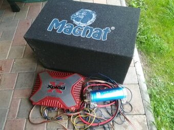 Subwoofer Magnat 600w + zesilovač 800w + kapacitor - 1