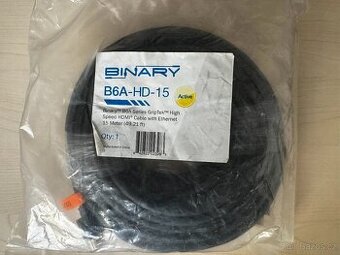 HDMI kabely Binary – 10 m a 15 m, nové