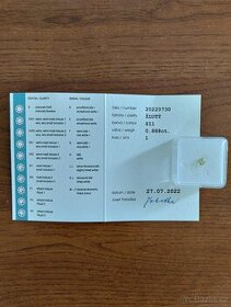 diamant s certifikátem pravosti 0.888 ct.