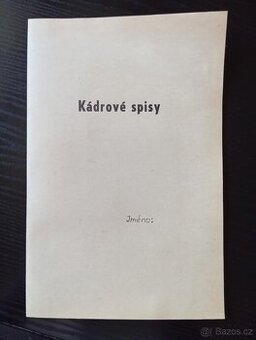 Kádrové spisy VB SNB ČSSR - 1