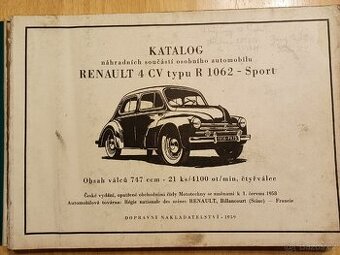 Renault 4 CV-katalog náhr. dílů (r. 1958)