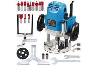 HORNÍ FRÉZA 2900W stopka 6mm, 8mm a12mm + 12 kusů frézovacíc