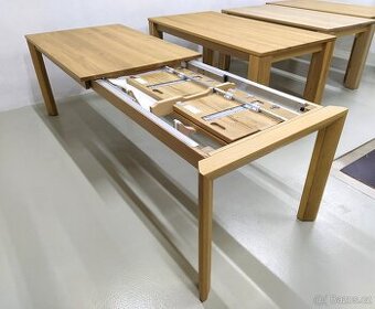 Nový jídelní stůl dub masiv 90x180+2x45 cm