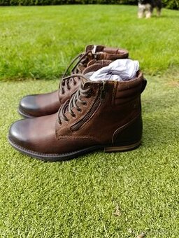 Nové kožené boty Jack & Jones , 41.