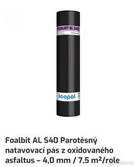 Foalbit AL S40 – parotěsný asfaltový pás, 7,5 m²
