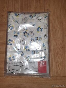 Nové dětské povlečení do postýlky, modré sovičky