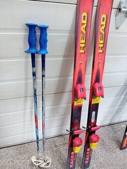 Dětské lyže 120cm,Head.Hůlky 95cm