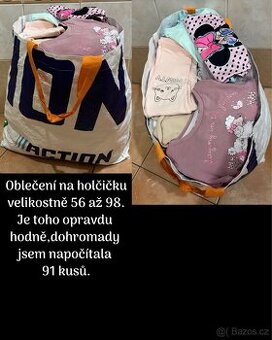 Velký balík holčičího oblečení velikost 56-98