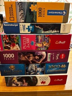 6ks Puzzle, ruzne motivy a znacky