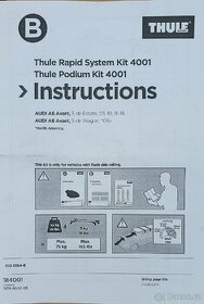 Kit Thule 5013 a 6014 - Audi A3, A6 kombi 11-18