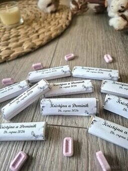 Svatební lipo - bílý design - 80ks