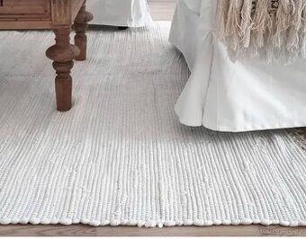 Krásné bílo tkané bavlněné KOBERCE